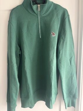 Paul Smith Men’s Mint Green Half-Zip Sweatshirt